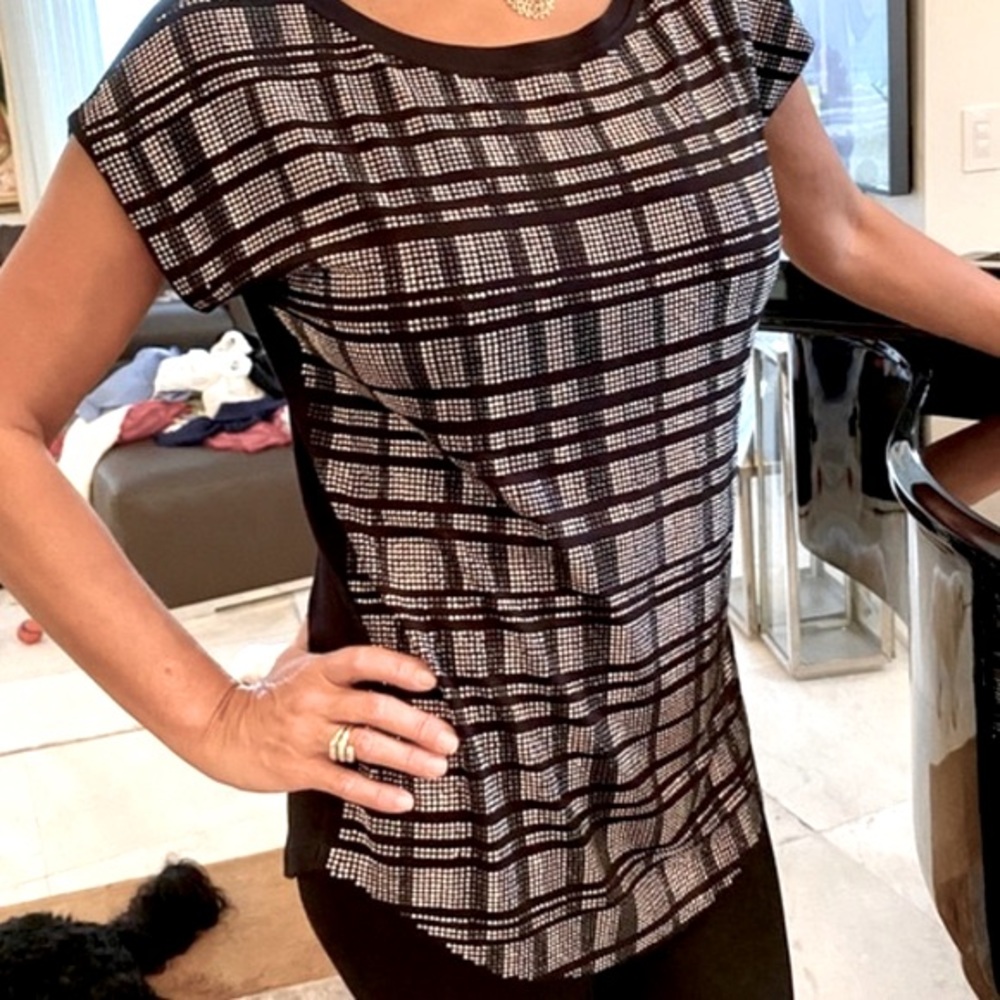 NWT LES LIS BLANC BLACK TOP